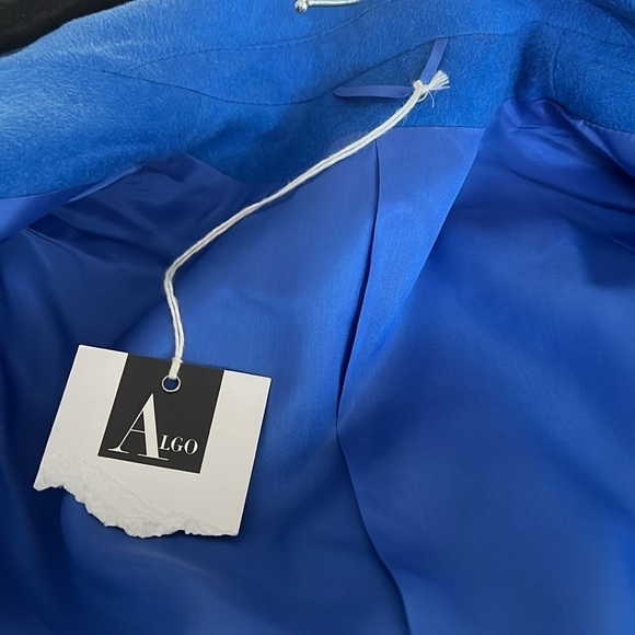 Algo of Switzerland Sz 32 / US 4 Electric Blue Cashmere Fitted Blazer - New - Picture 11 of 11